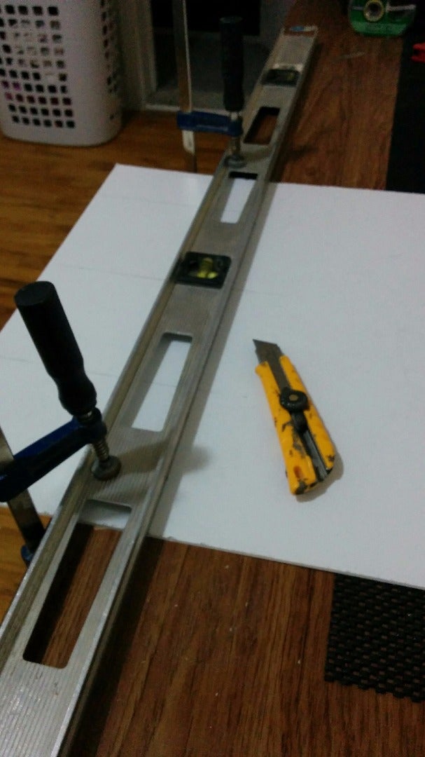 Cutting the Plexiglass and Backing Material