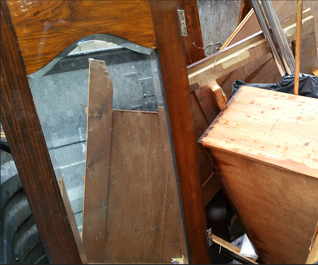 Upcycling Salvaged Mirror - From Trash (literally!) to Treasure.