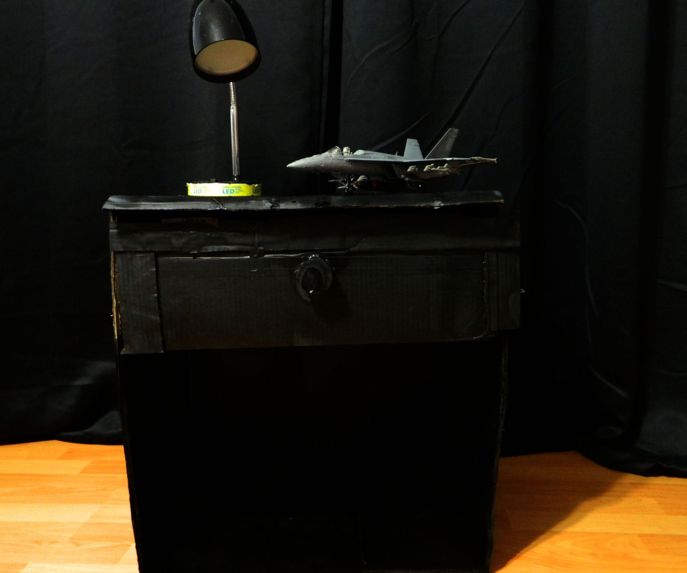 DIY Cardboard Nightstand 