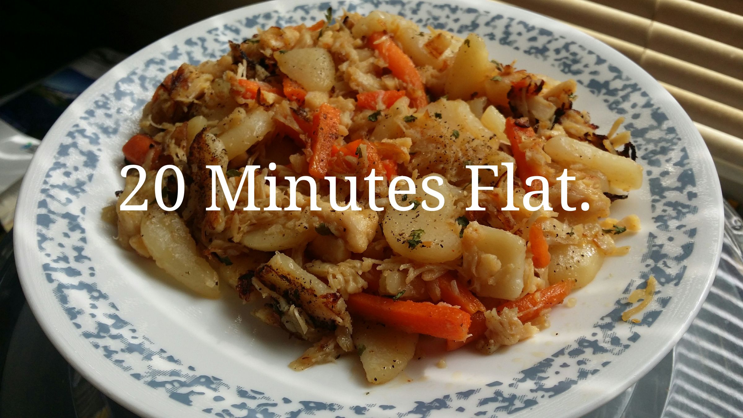 20 Min Sweet-Hot Chicken Potatoes and Carrots