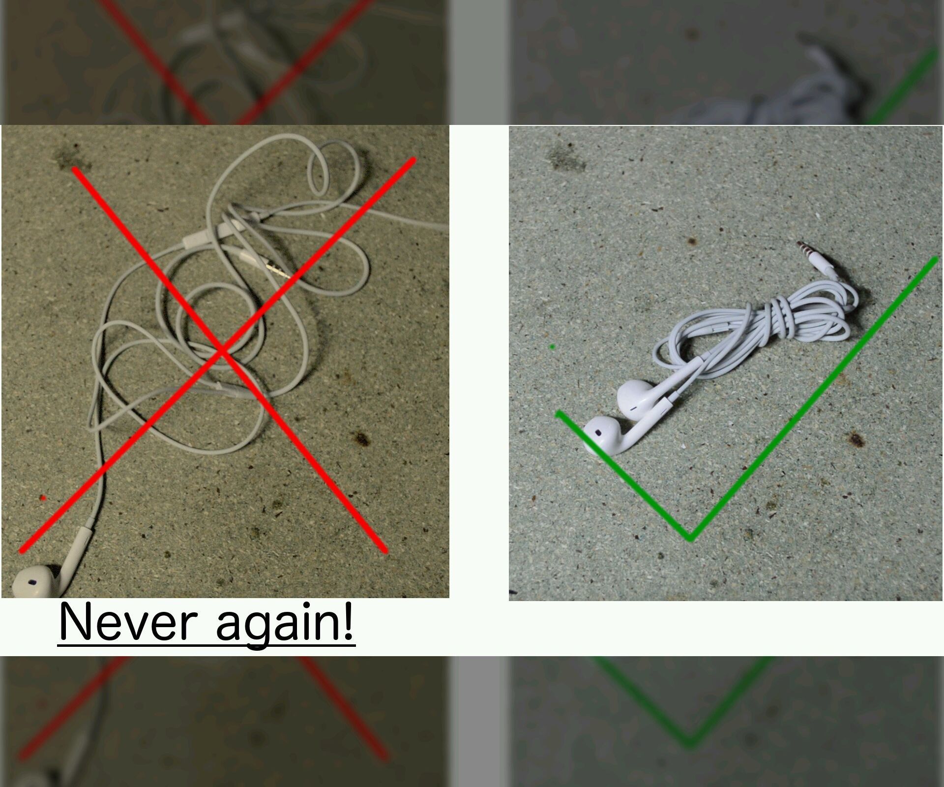Earphone/cable Store Lifehack