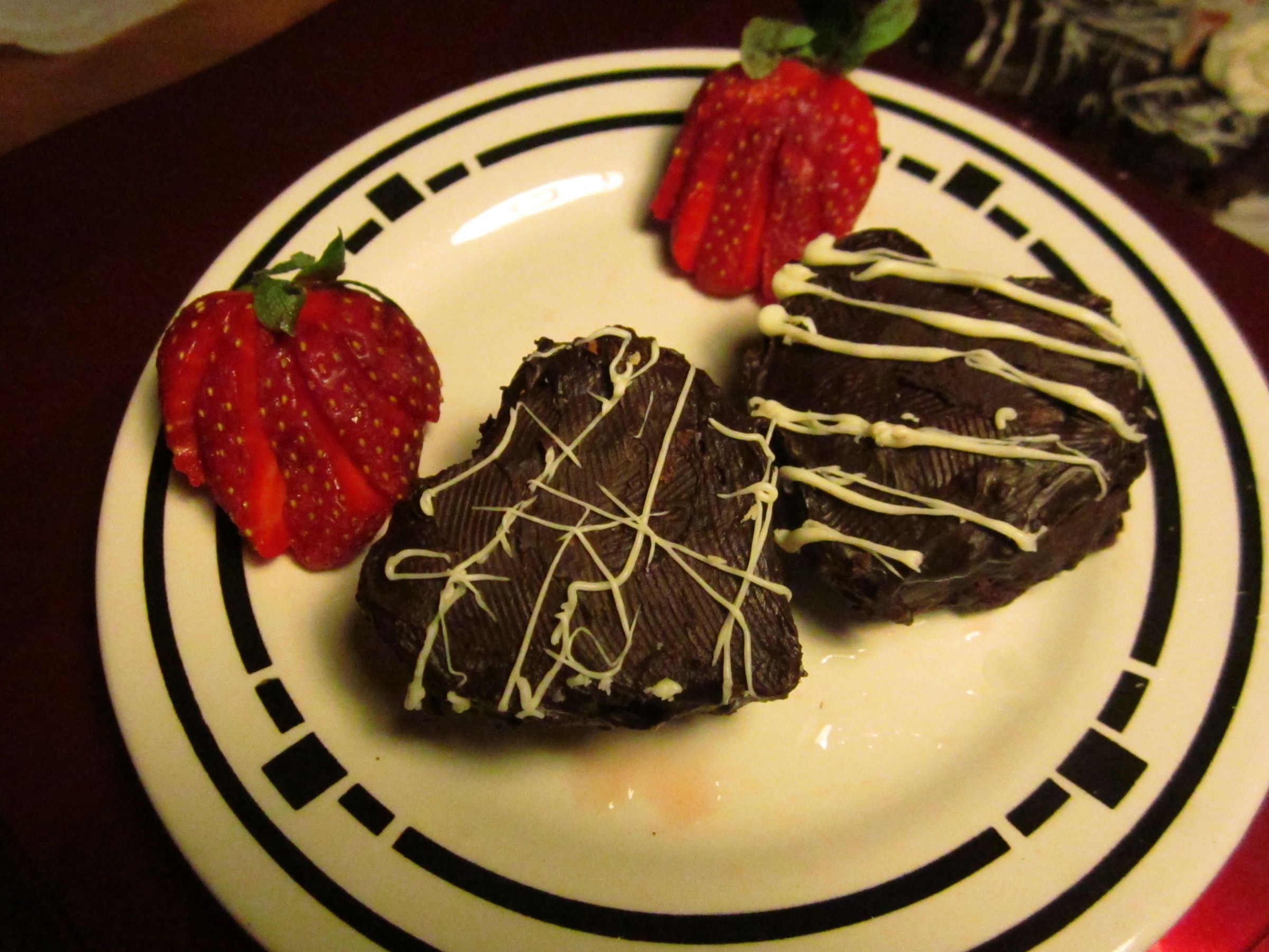 Chocolate Hazelnut Brownie Hearts