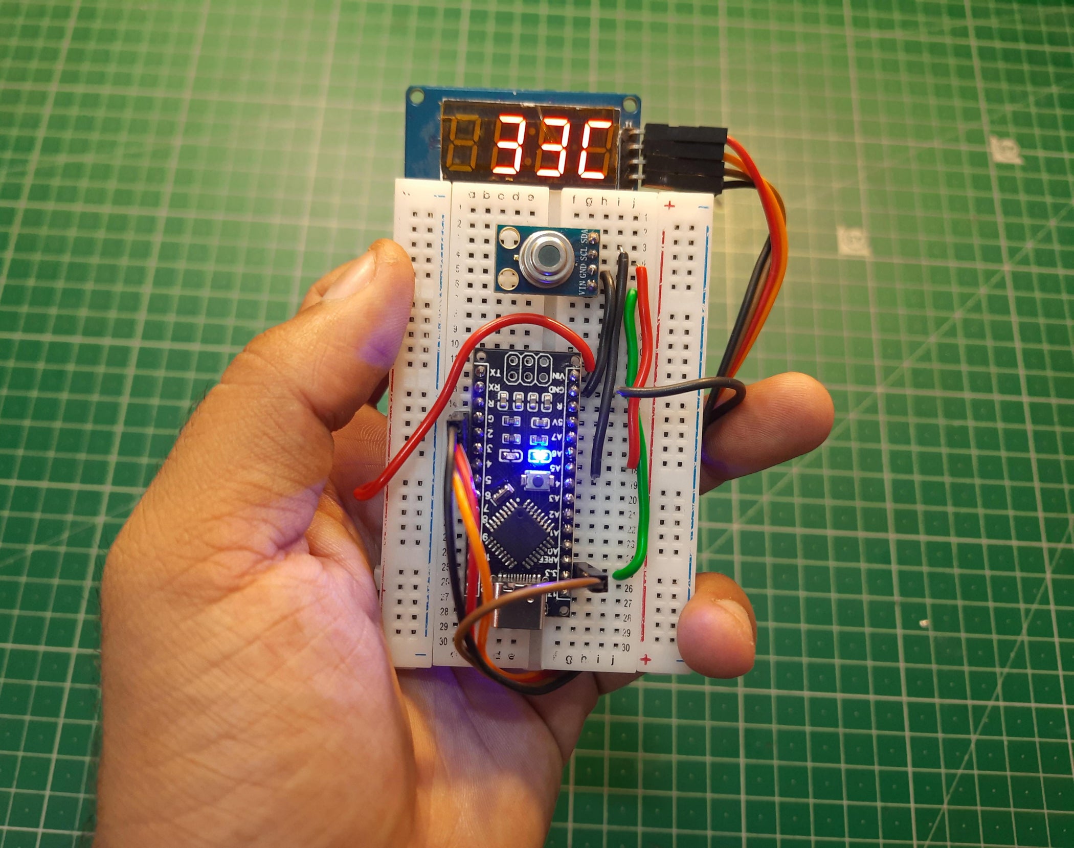NonContact Temperature Sensor With Display 10 Steps Instructables