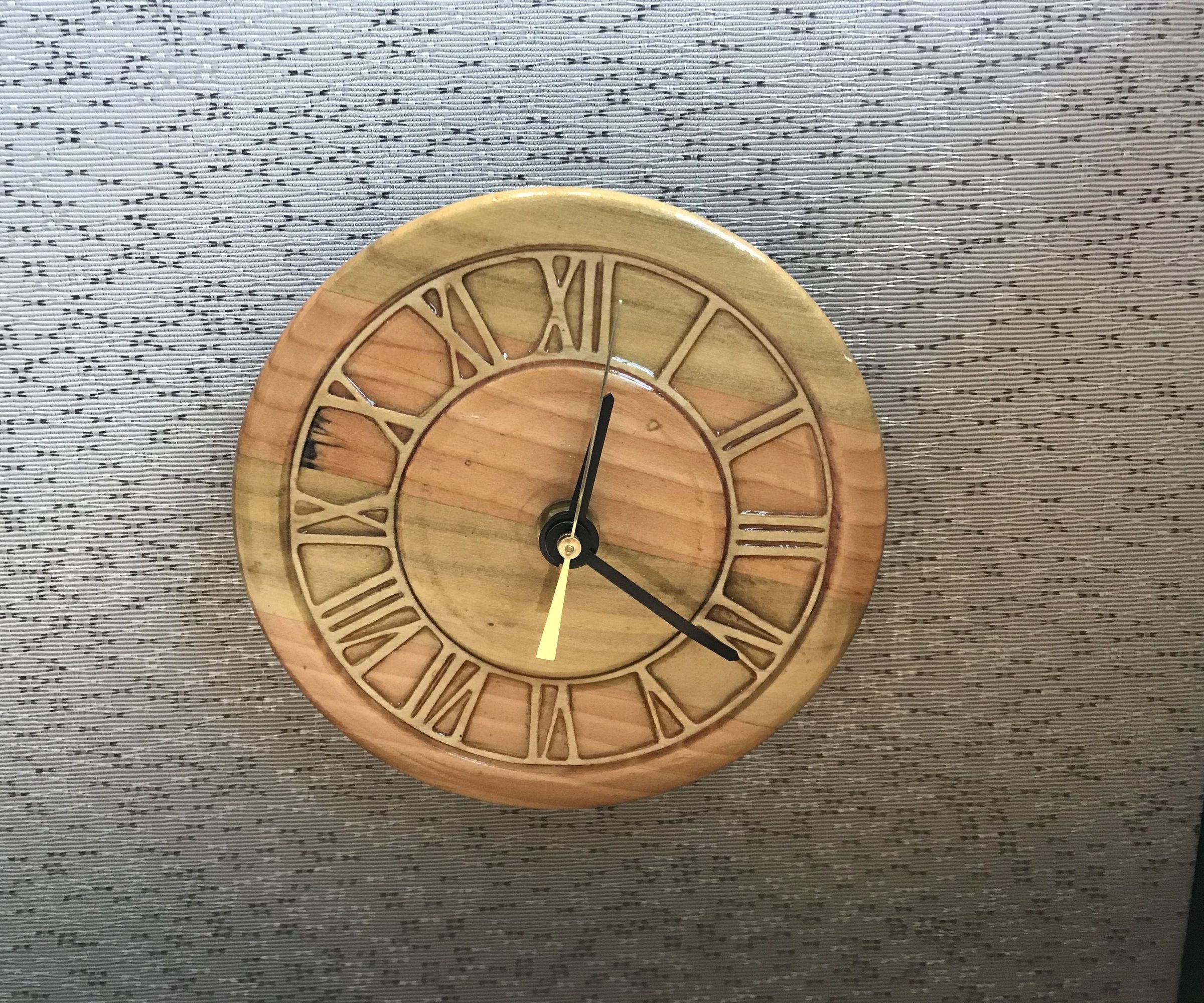 Making a Cubicle Wall Clock With a  Lathe