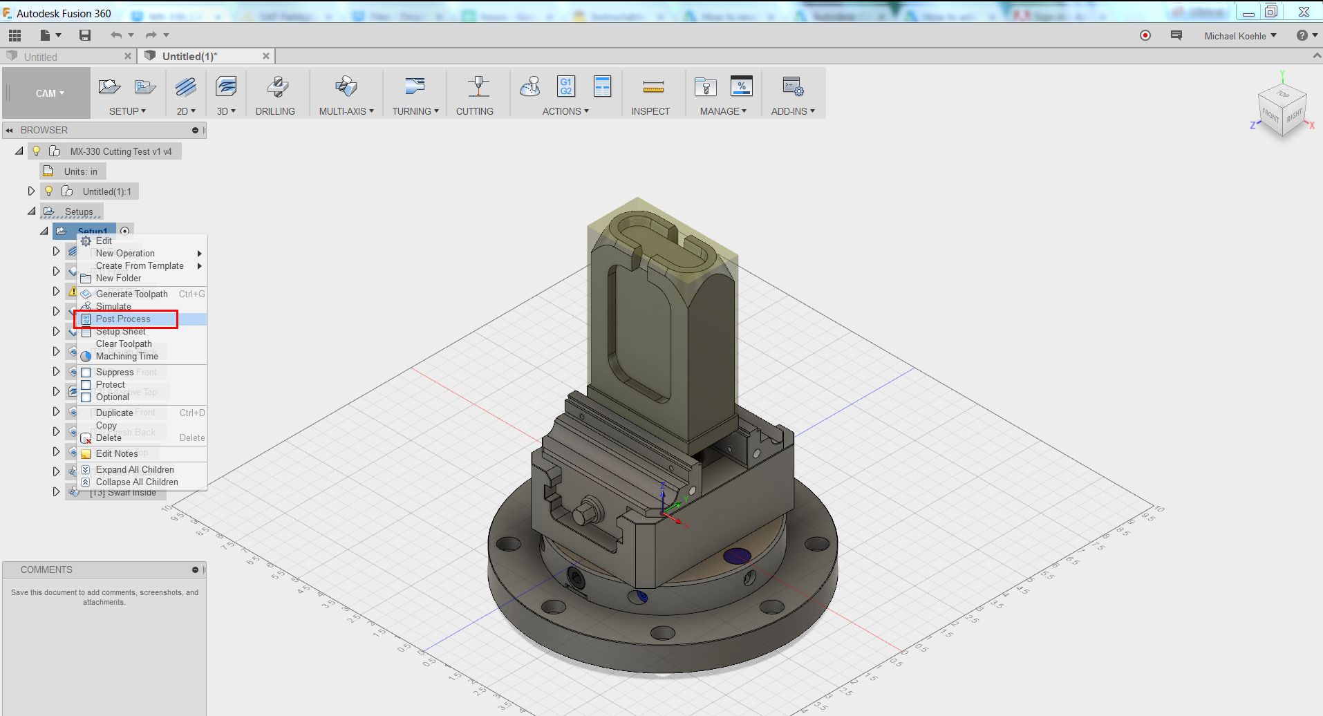 Fusion and CAMplete Workflow for Using the Matsuura MX-330 at Pier