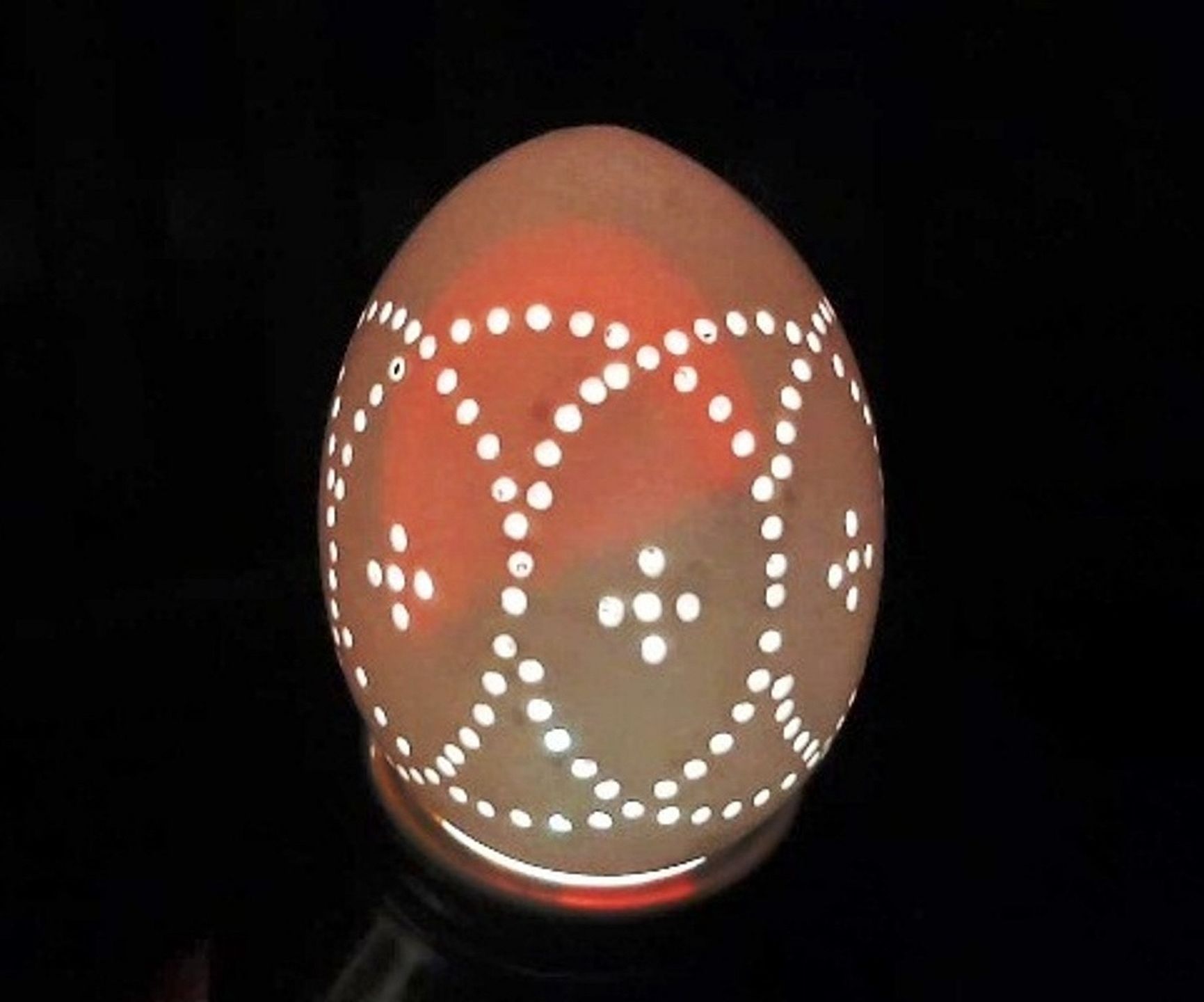 Decorative Drilling on Chicken Eggs