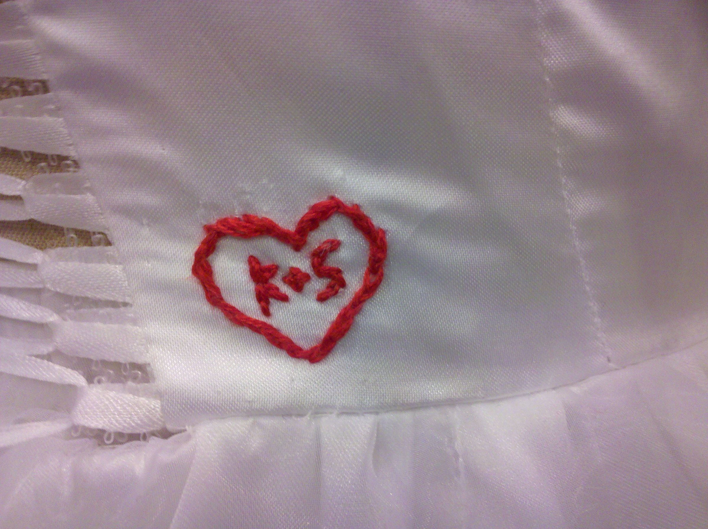Embroidered Heart With Initials