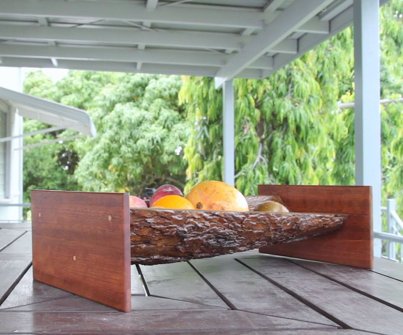 DIY Tree Bark Fruit Bowl