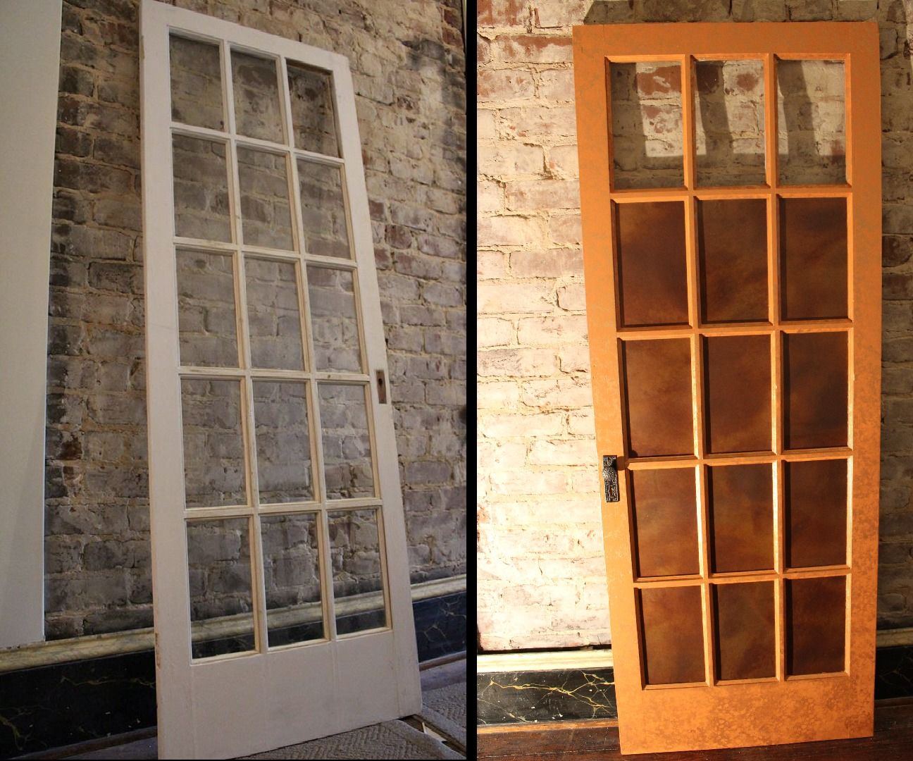 Copper Paneled French Door