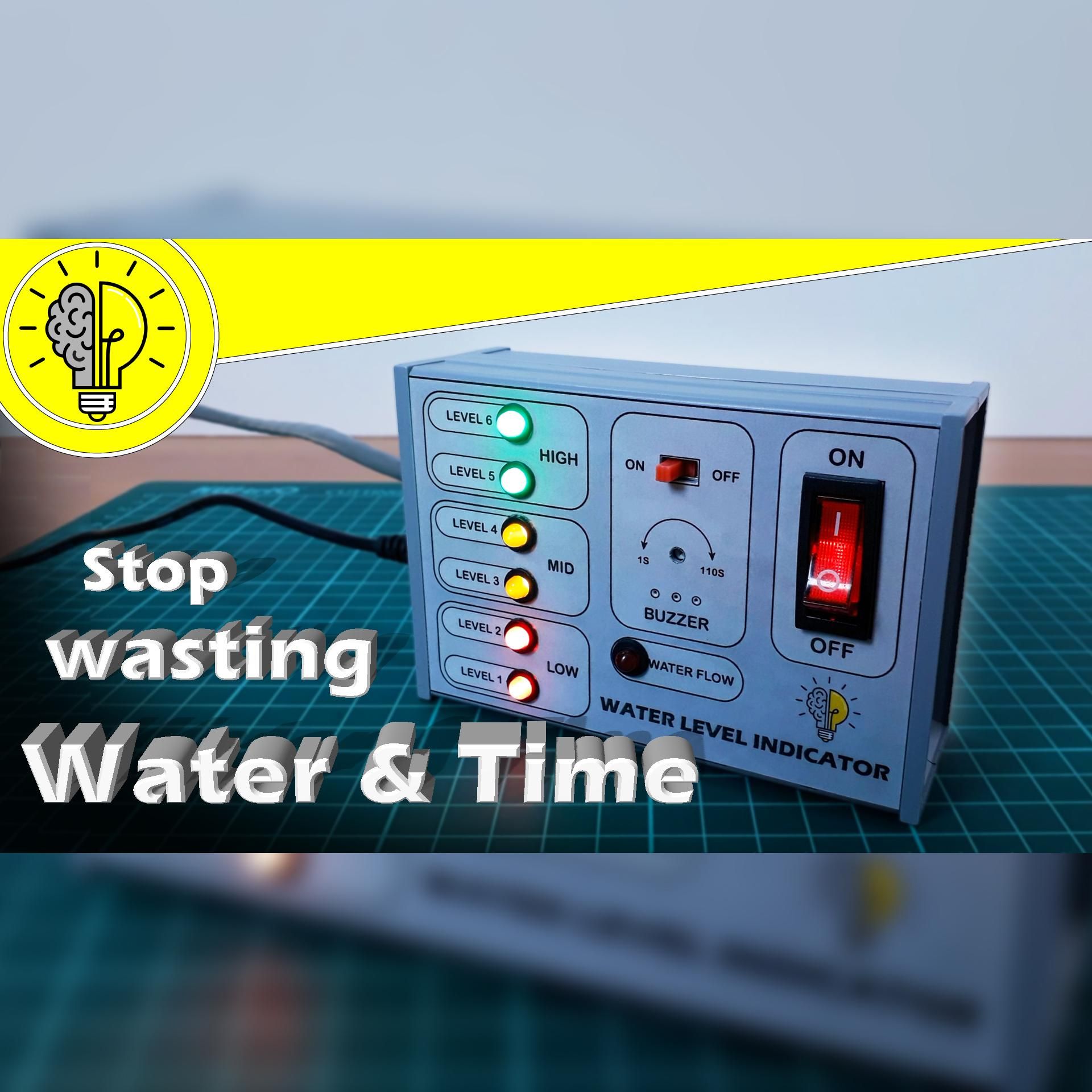Water Level Indicator With Temporary Alarm & Water Flow Sensor 5