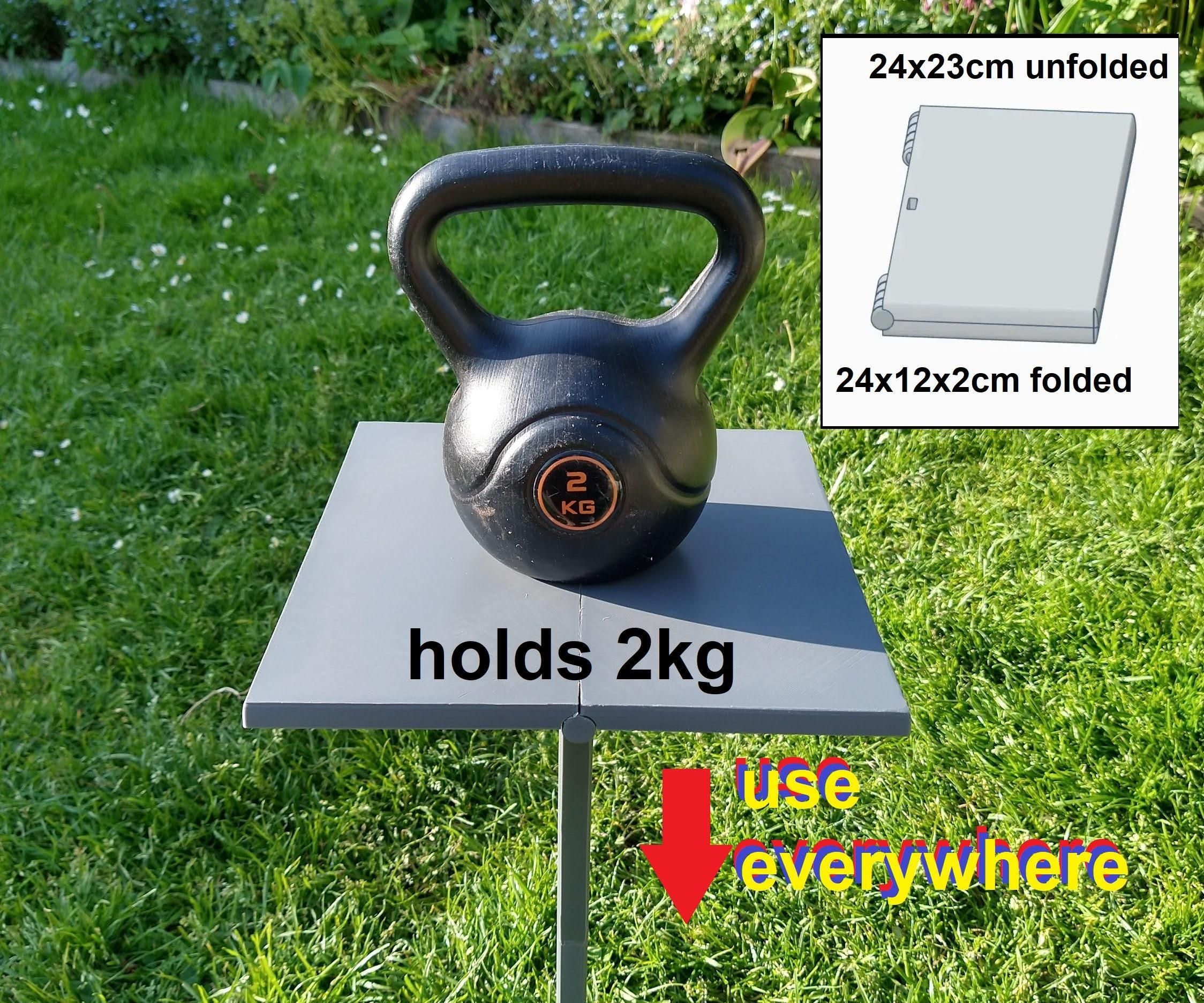 The First 3D Printable Pintable. Folds Super Small and Stores All the Parts Inside. Ideal for Off-road Use. Holds Up to 2kg