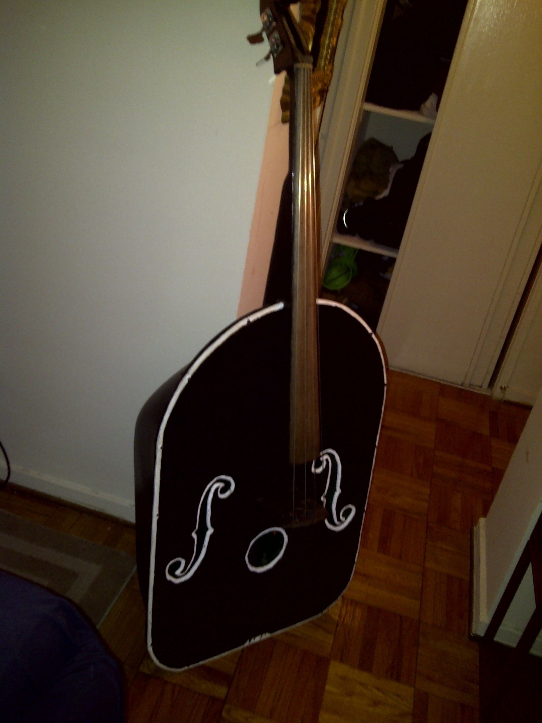 Building an Upright Bass Out of a Wheelbarrow!