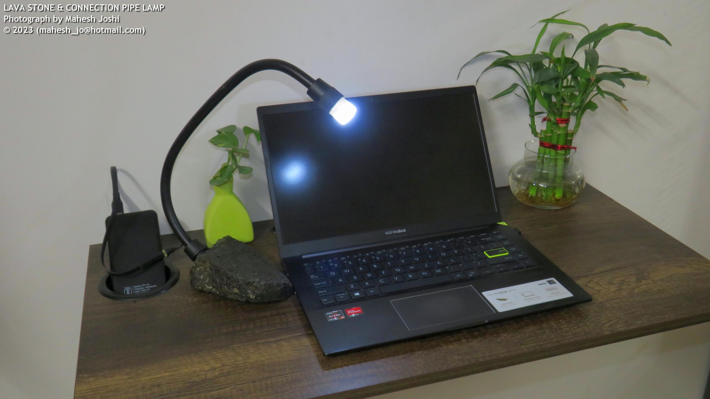 Lava Stone and Connection Pipe Lamp