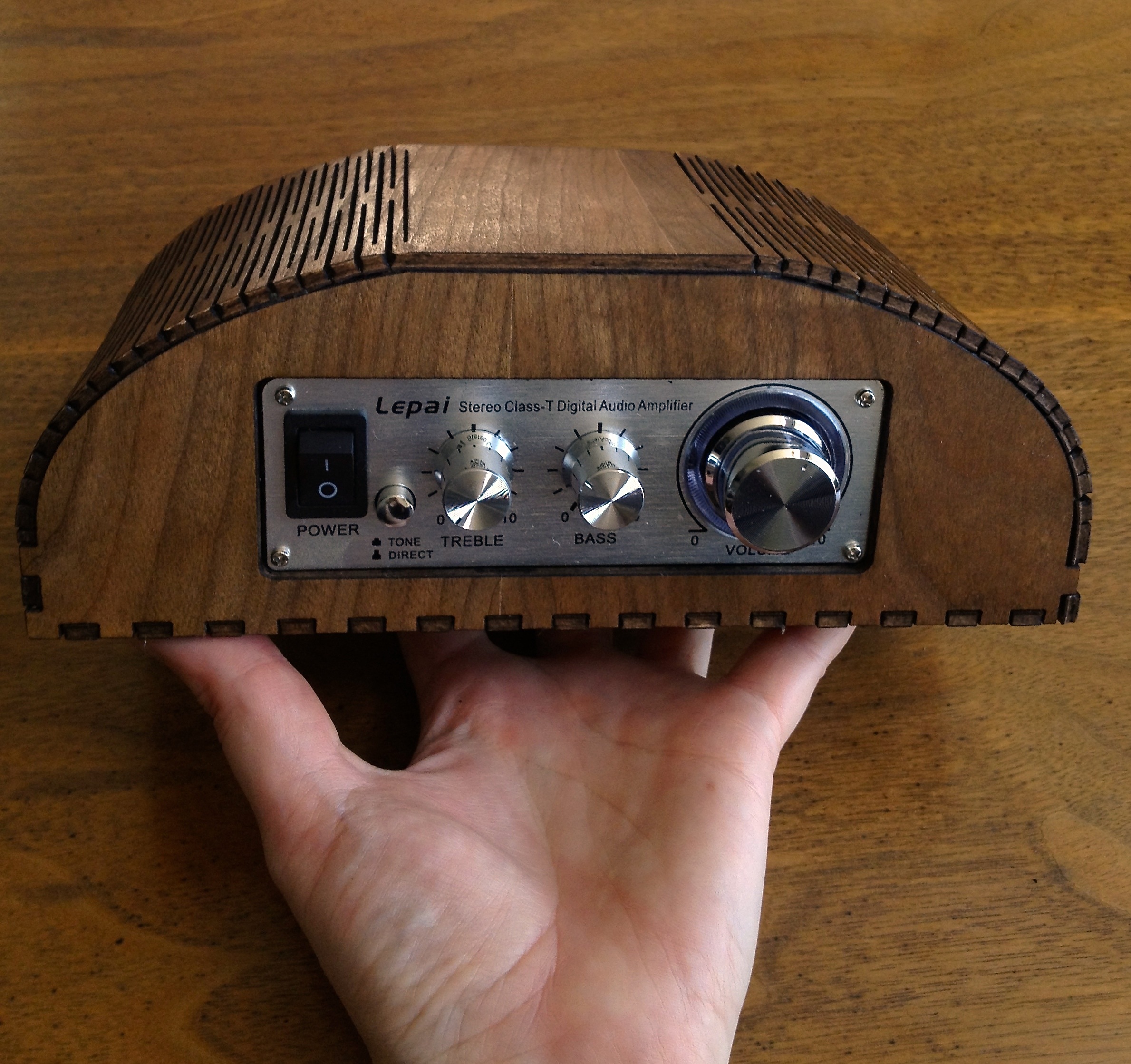 Create a small laser cut amplifier (enclosure)