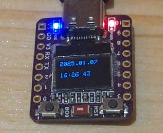 ESP32 C3 OLED - Get Time and Date From Internet