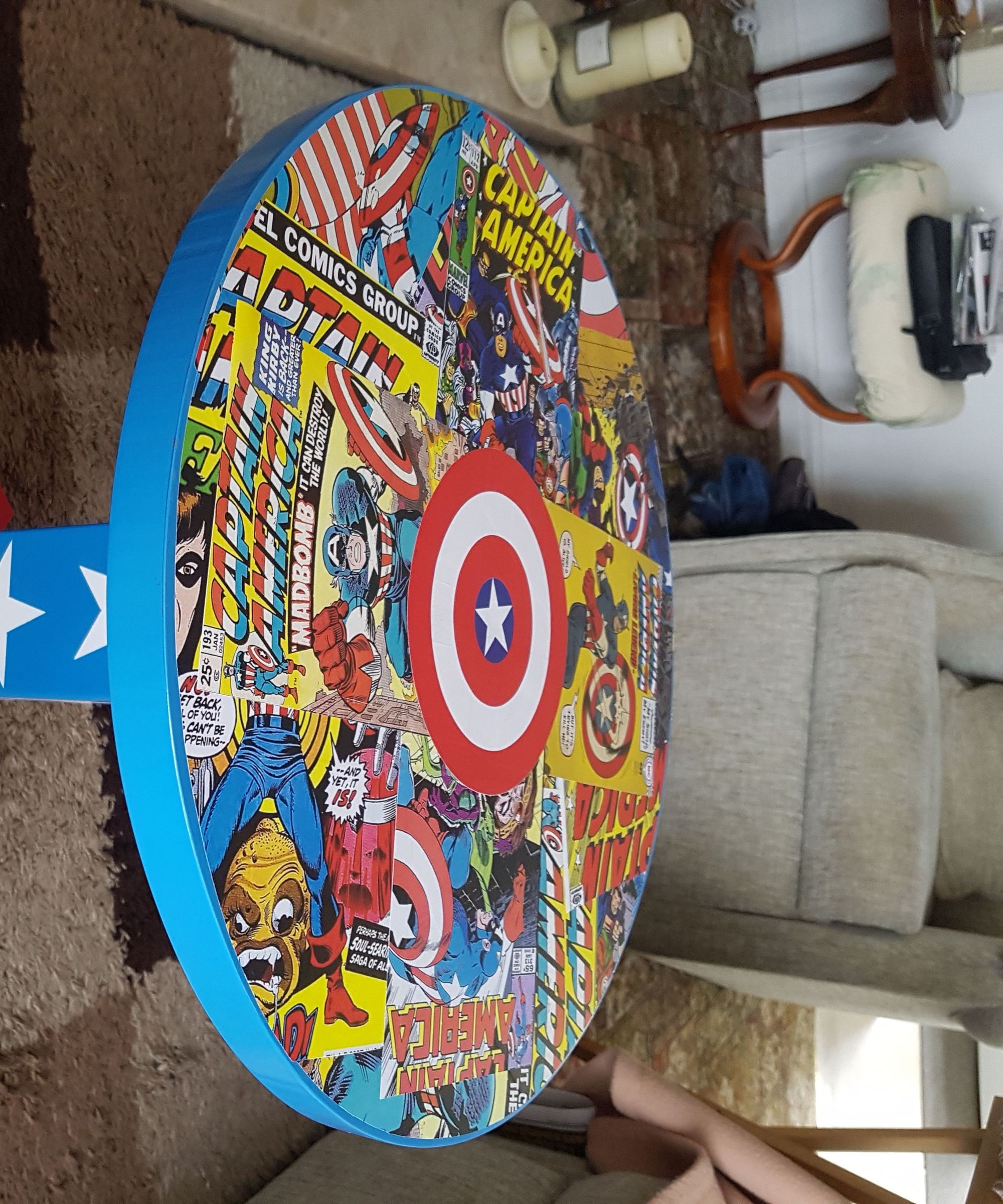 Captain America Themed Kids Bedside Table 