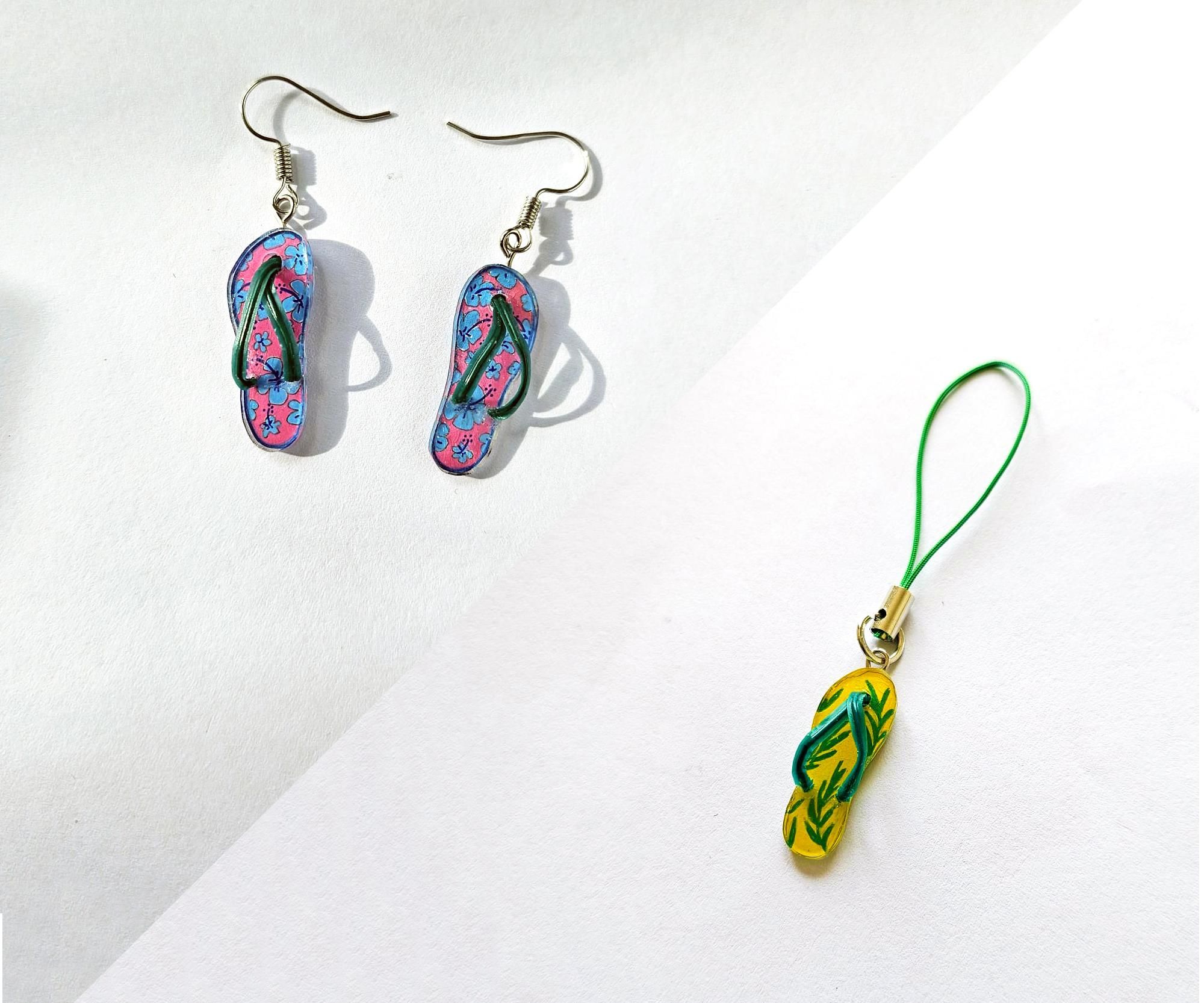 Angoily 12 Stück Flip Flops Charms - Miniatur Anhänger Für DIY Handyhüllen Pastell