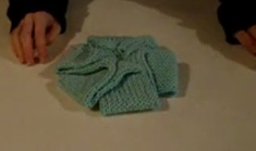 Easy Crafts with Knitted Rolls: Flower Hot Pad