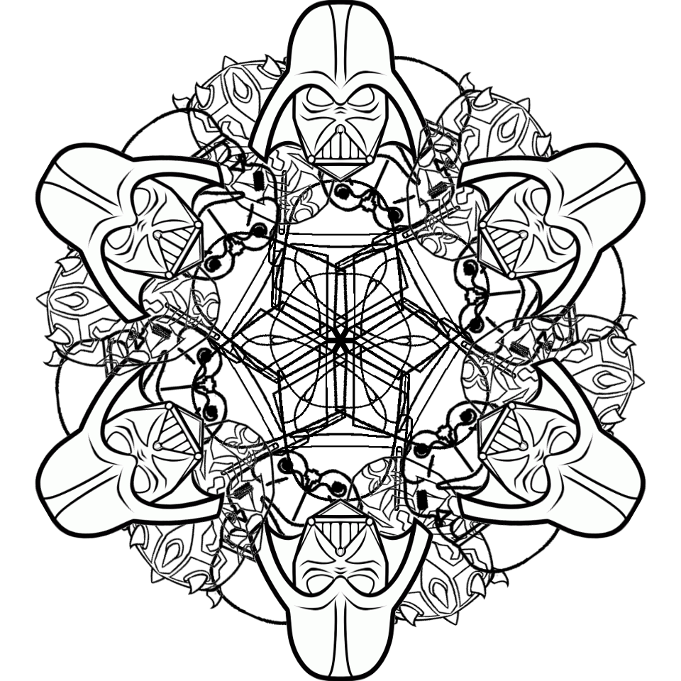 Easy Star Wars Snowflakes and Mandalas to Print and Color - Using GIMP : 10  Steps - Instructables
