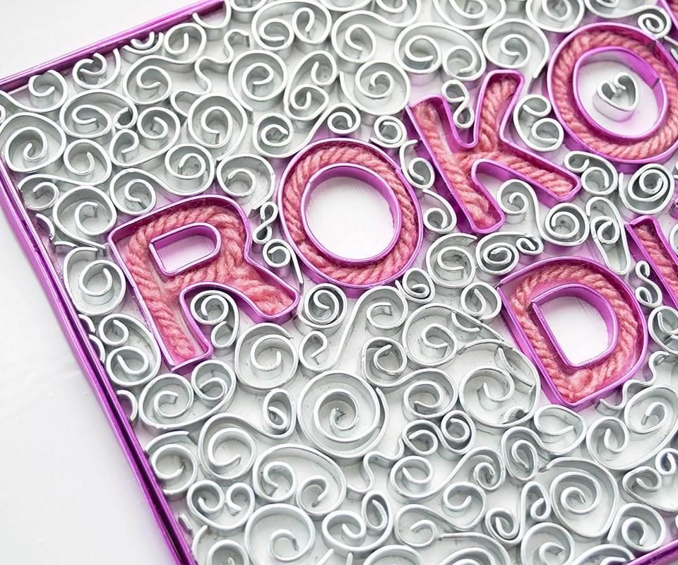 How To: Quill With Metal | DIY Quilled Wire Lettering | Door Sign