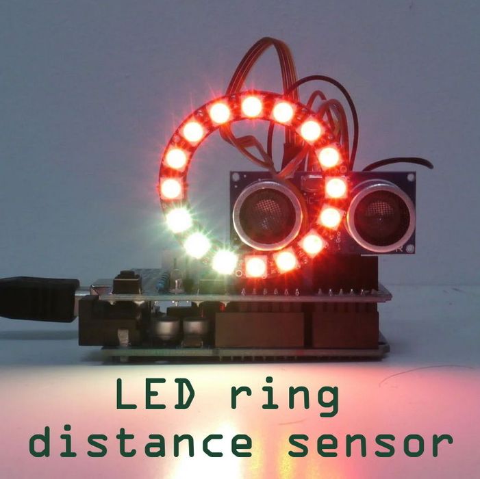 Distance Sensor With Leds LED Ring Distance Sensor | Trybotics
