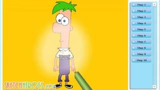 How to Draw Ferb Fletcher (Phineas and Ferb)