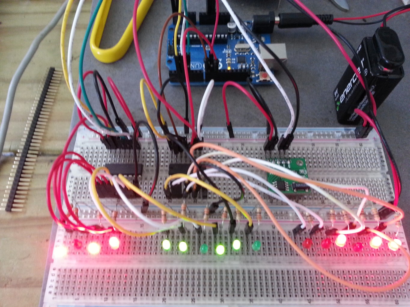 Arduino Binary Clock (hours, Minutes and Seconds)