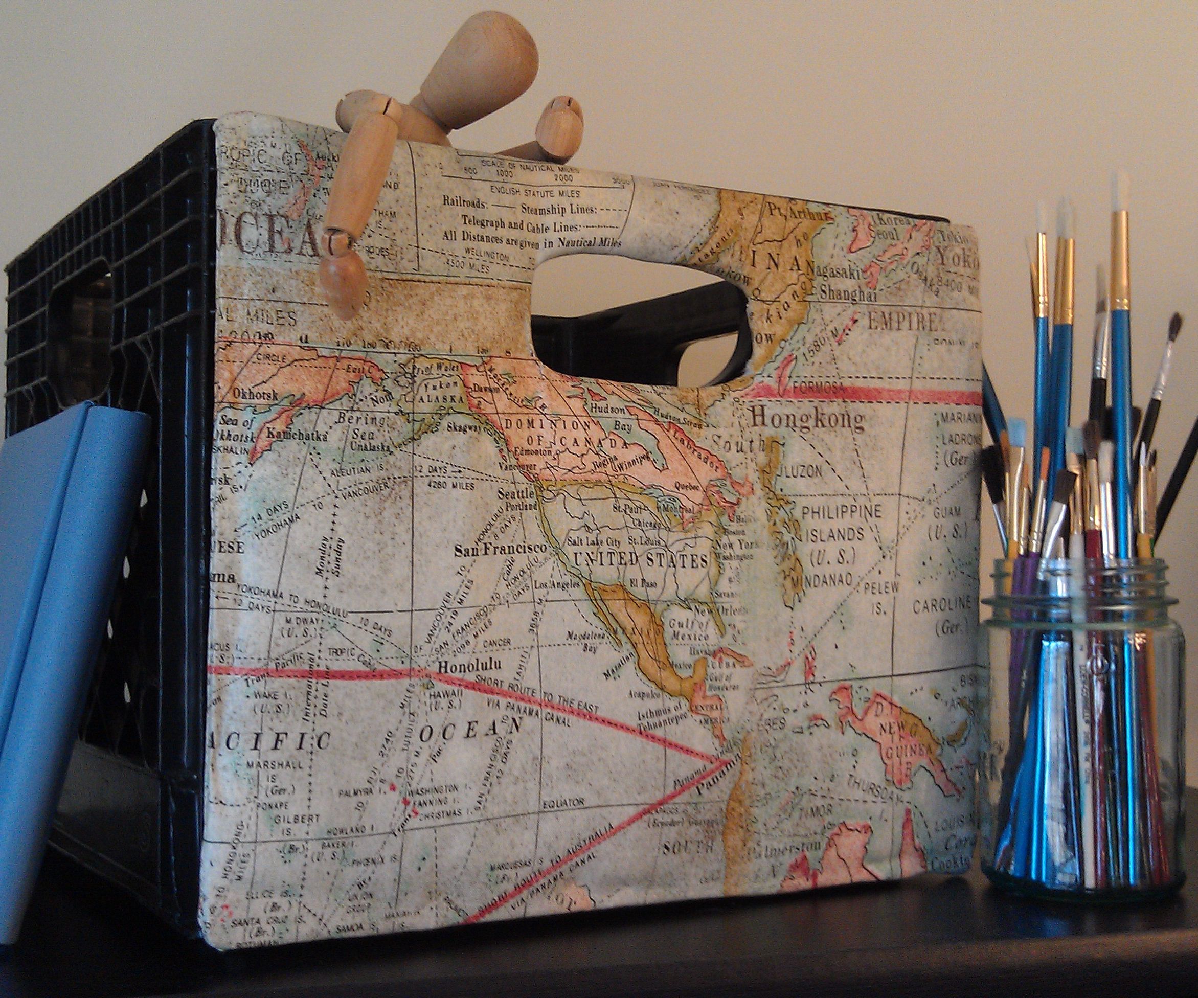 Organizing Craft Supplies: Milk Crates