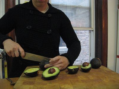 Cut Avocado in Half