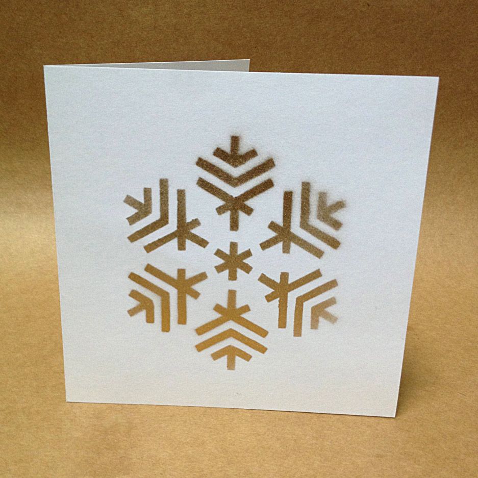 Easy Stenciled Christmas Cards