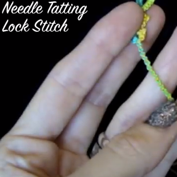 Lock Stitch in Needle Tatting