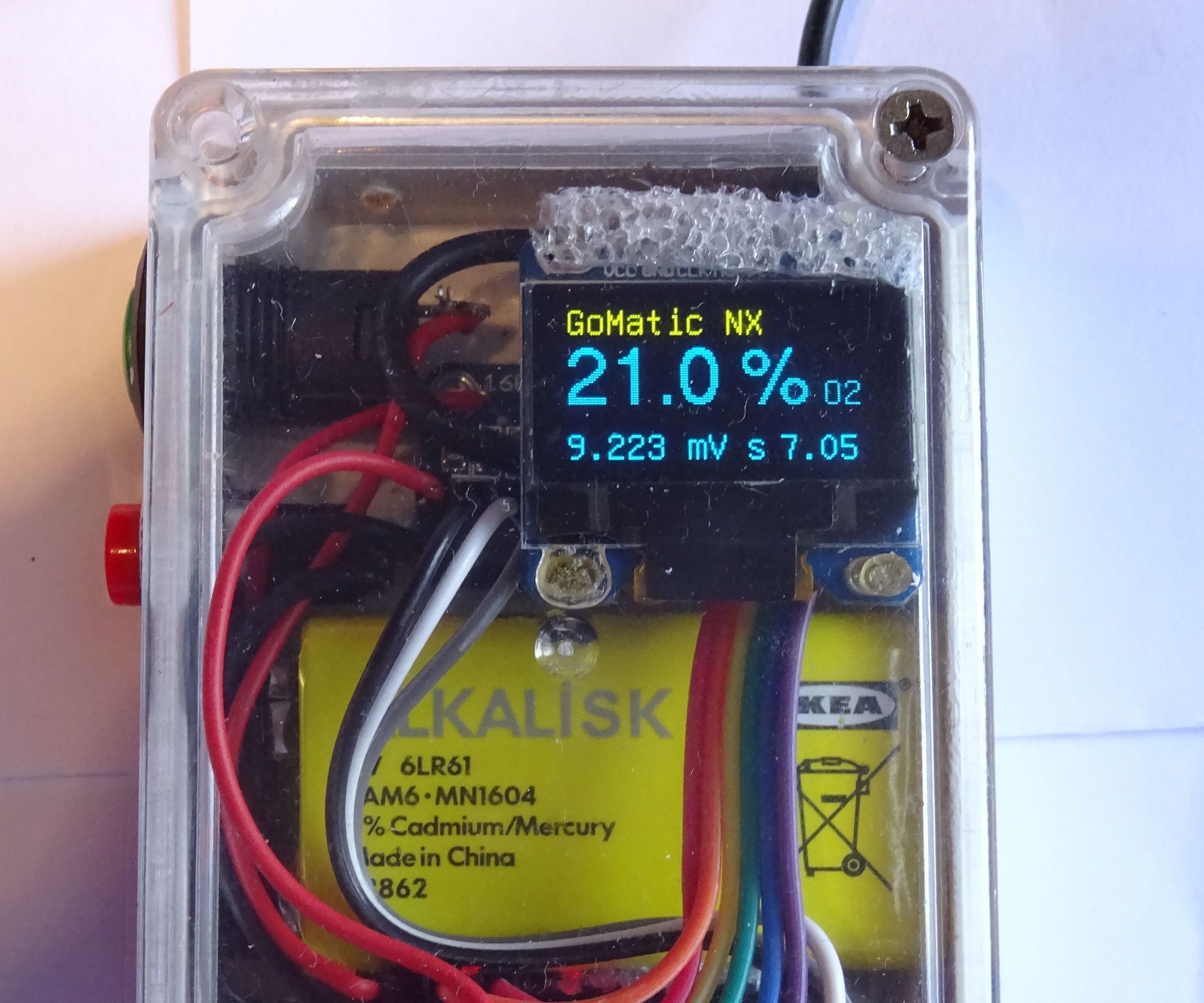 Home Made - One Hand - Nitrox Analyser Arduino Based