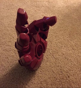 Gauntlet: Attaching the Fingers to the Gauntlet.