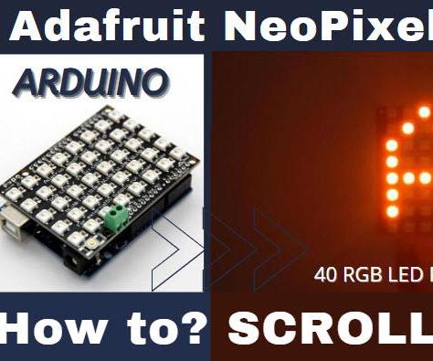 Display Text on Adafruit NeoPixel Shield for Arduino