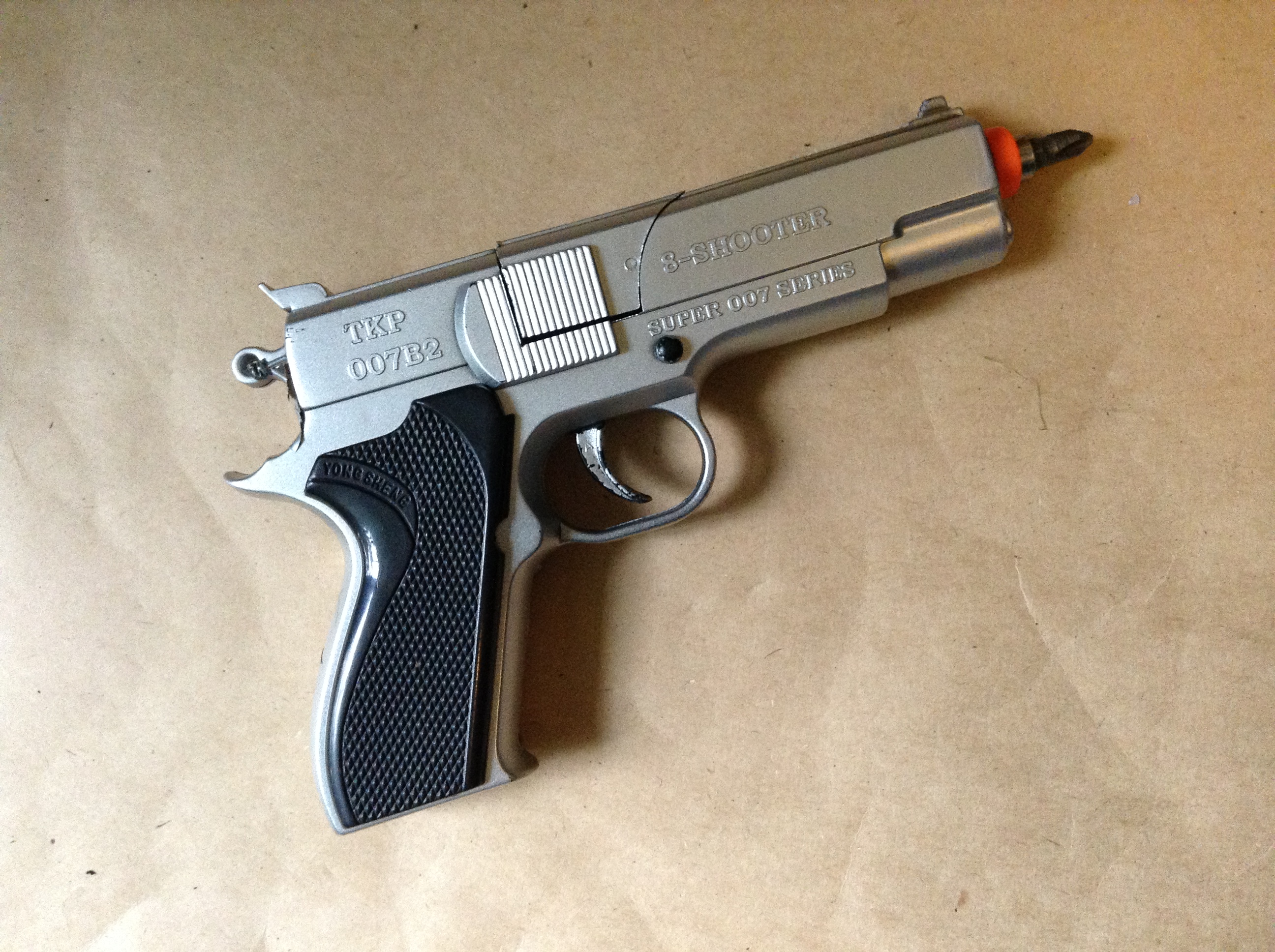 Gundriver- an Electric Screwdriver Inside a Toy Gun