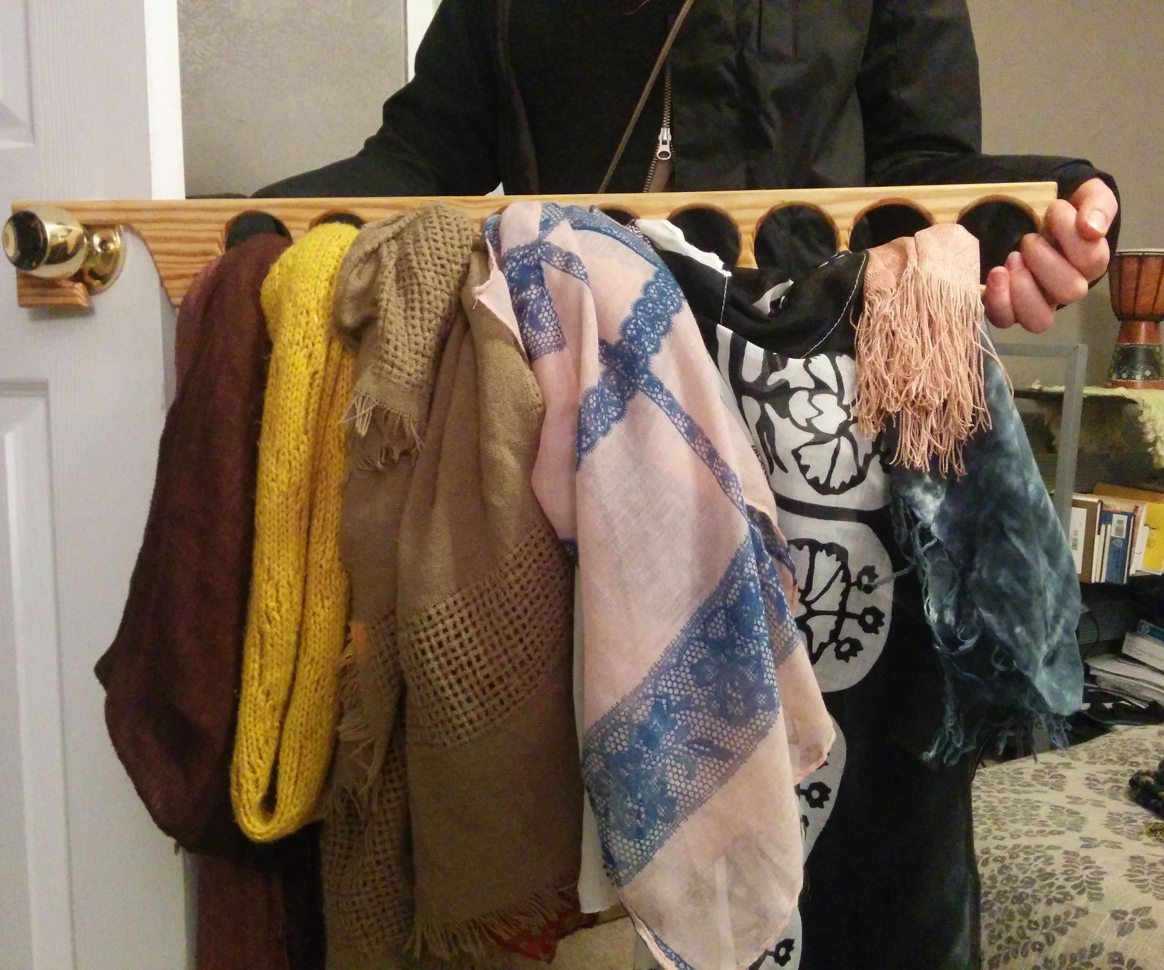 Vertical Scarf and Necktie Hanger