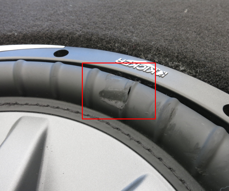 Subwoofer Driver  Damaged Rubber Repair!