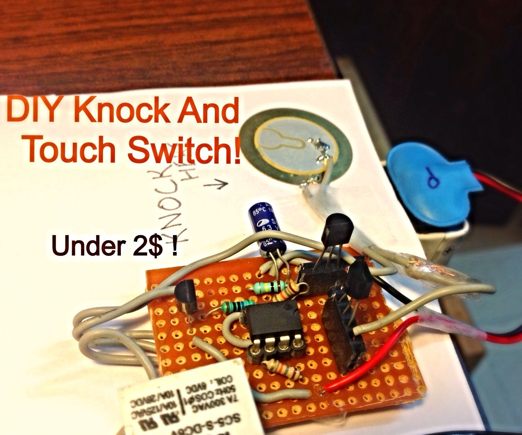 Activate Lights and Other Appliances With Touch and Knocks (under 2$!)