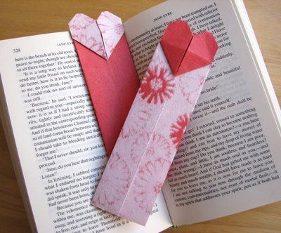 How to Make an Origami Heart Bookmark!