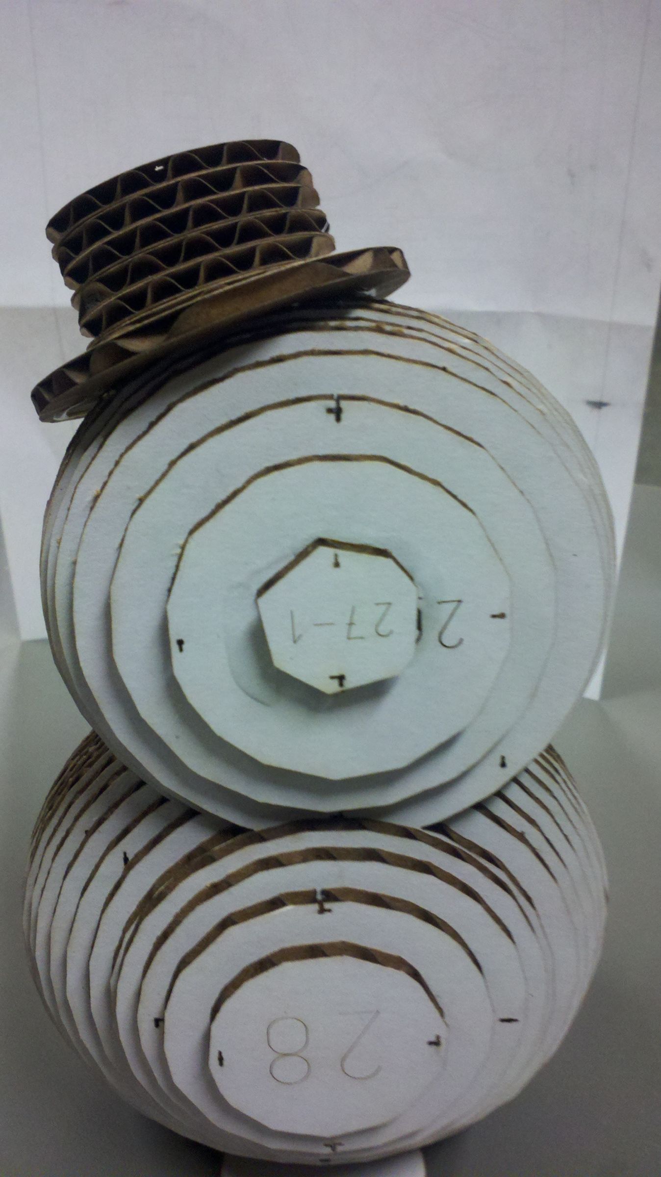 Fun Cardboard Snowperson!