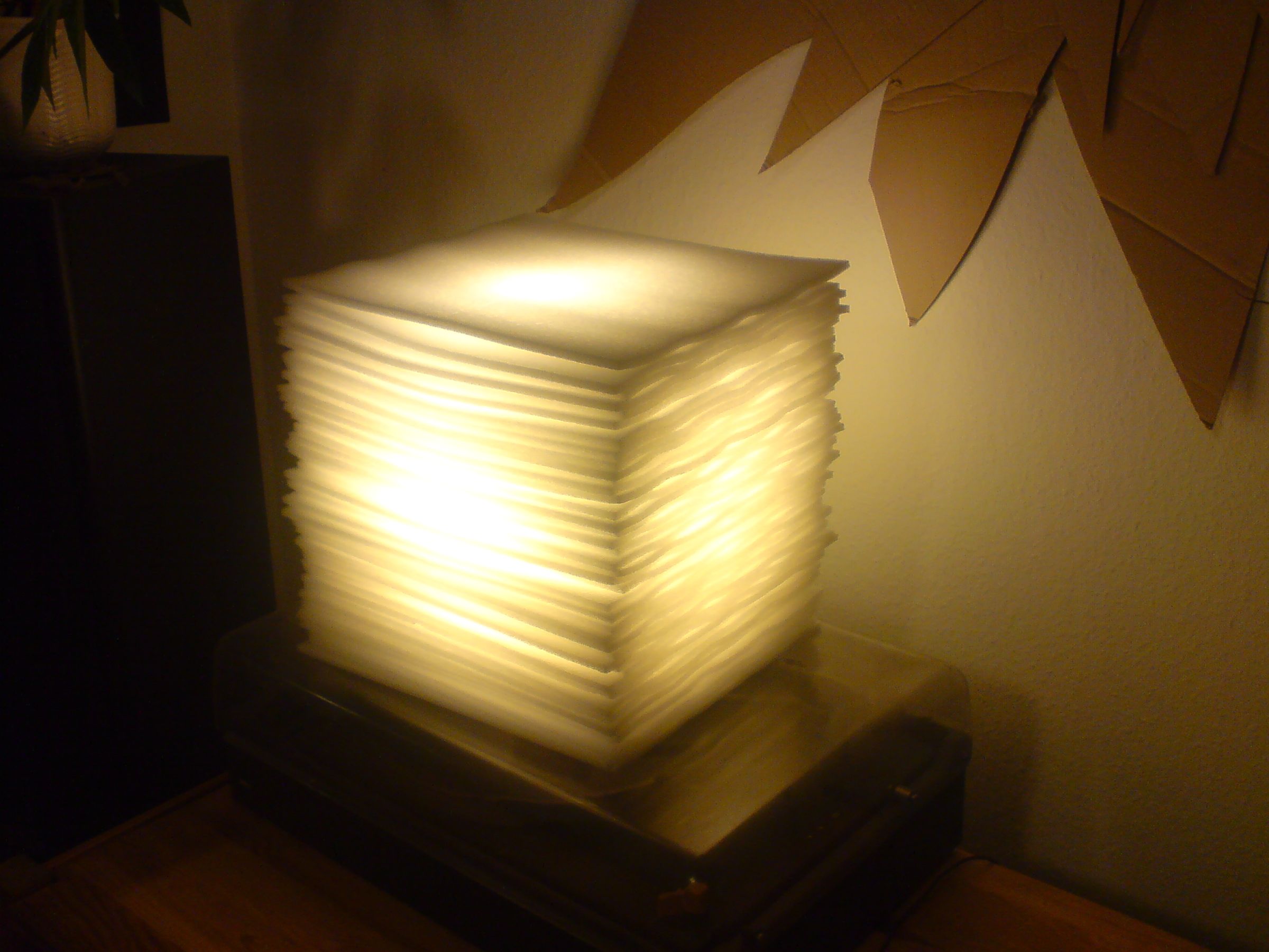 How to build an ambient lamp out of bulk packaging foam