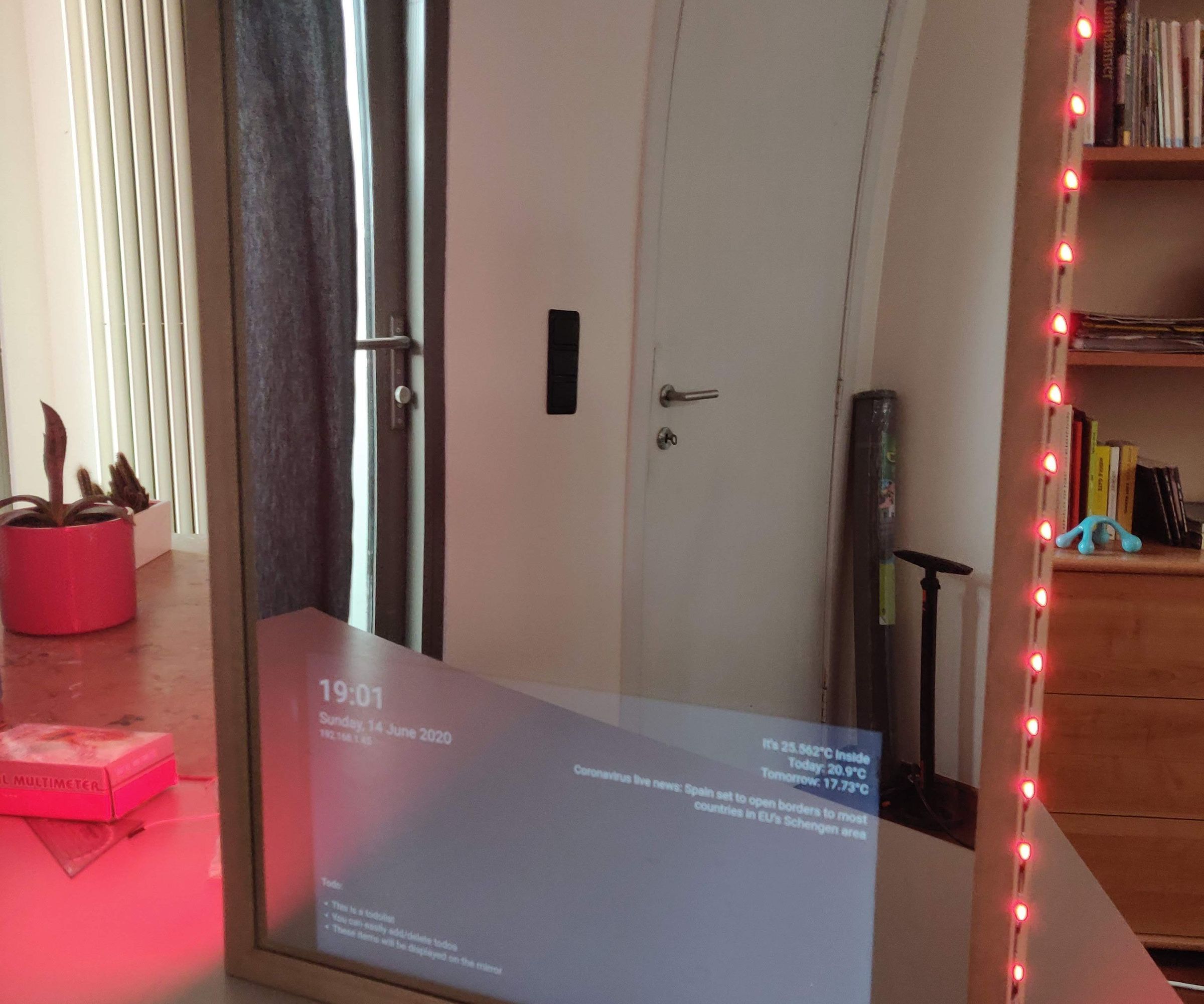 Magic Mirror With News, Weather, Alarm, Timer and Todolist