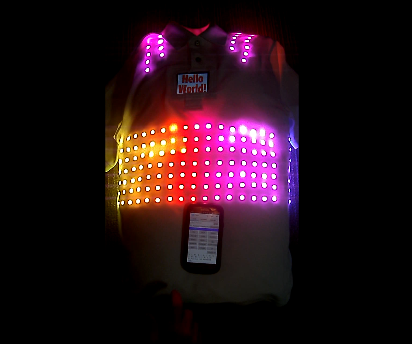 LED T-Shirt With LCD and Bluetooth