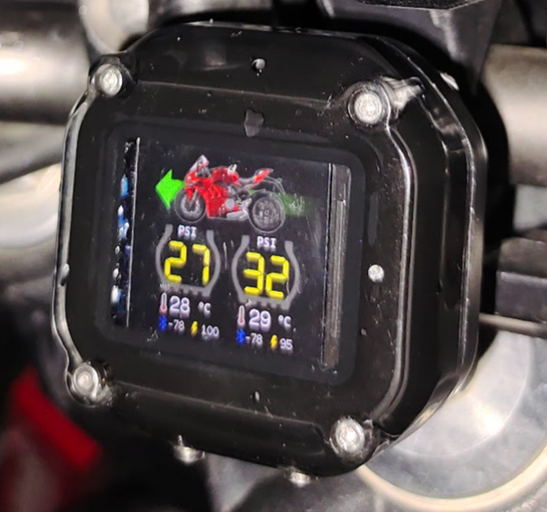 BLE Direct Tire Pressure Monitoring System (TPMS) Display Using ESP32