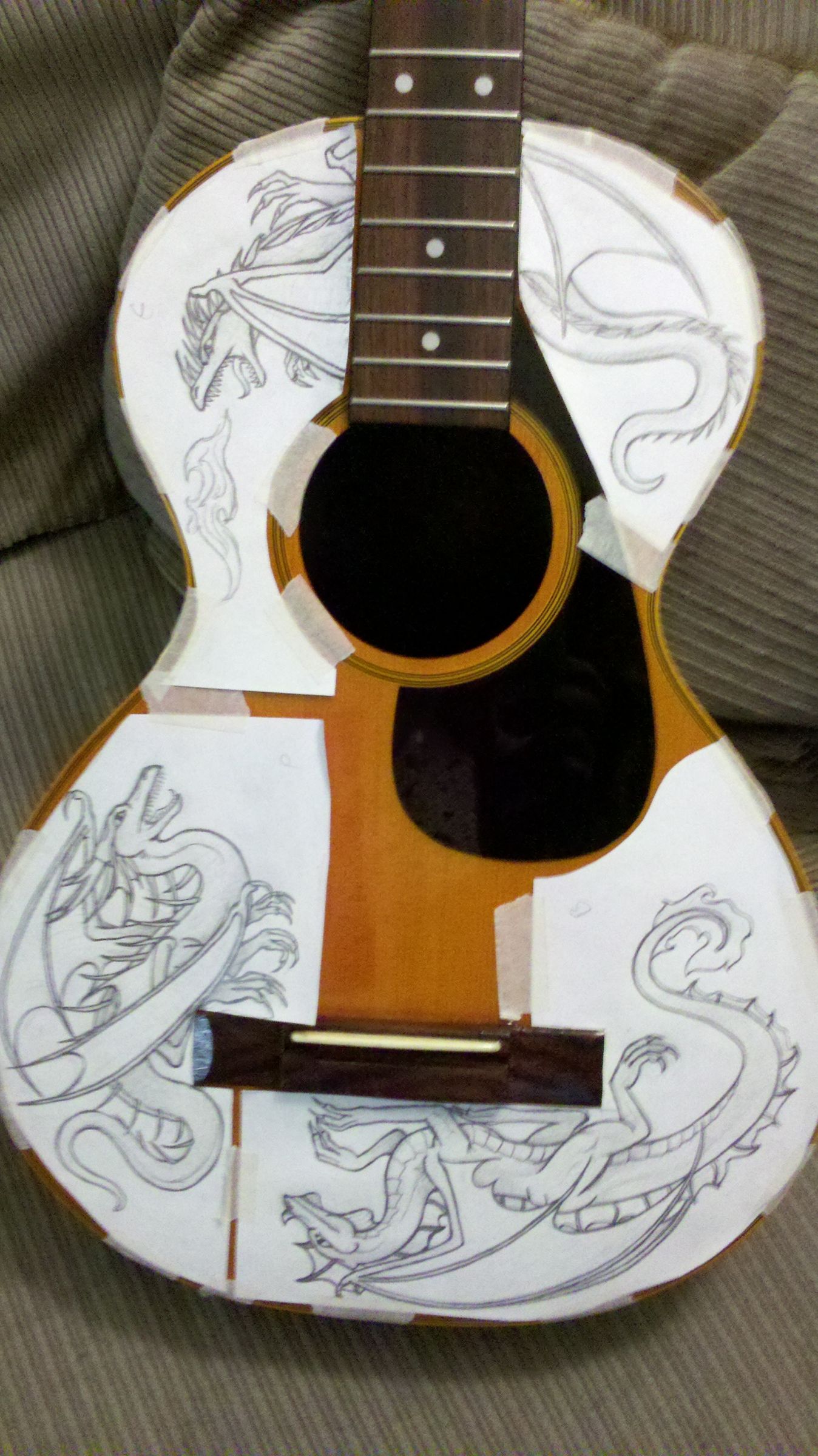 Personalizing a Guitar, Using Waterslides. (or, How to Turn a Free