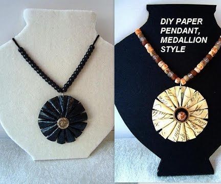 PAPER JEWELRY, Medallion Pendant