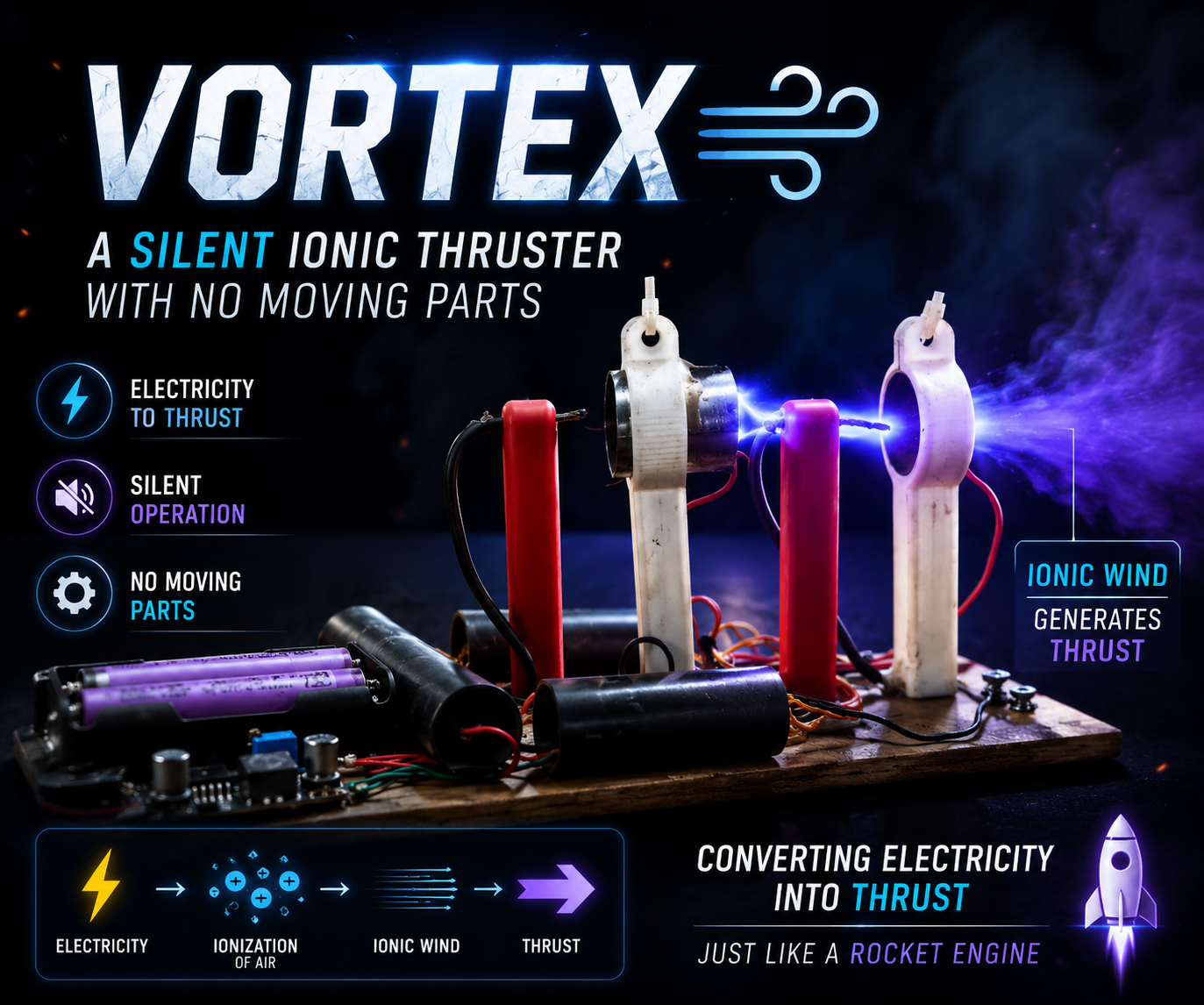 VORTEX : Converting Electricity Into Silent Thrust