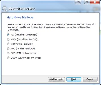 Select Hard Drive File Type