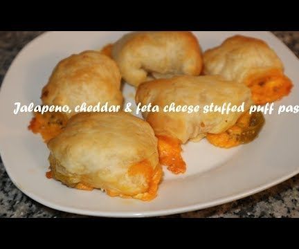 Jalapeno, Cheddar & Feta Cheese Stuffed Puff Pastry Recipe