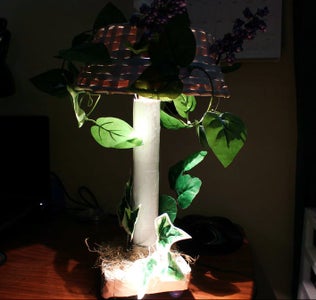 The Afterglow Lamp (paper Mache and Recycled Materals)